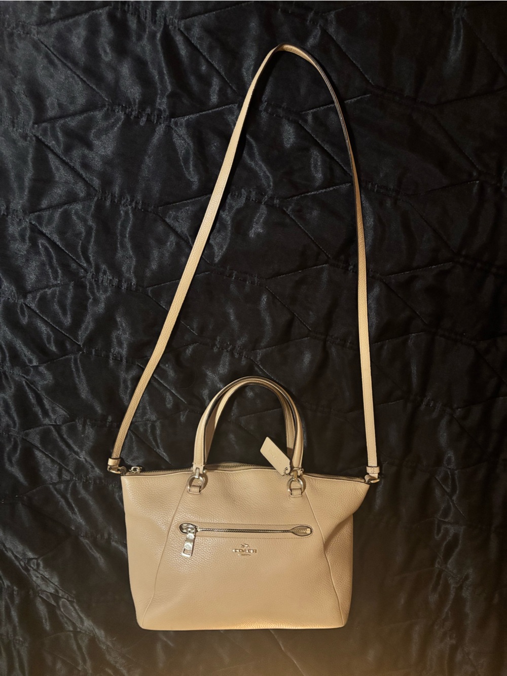Coach Pebble Leather Satchel in Taupe - Picture 8 of 15